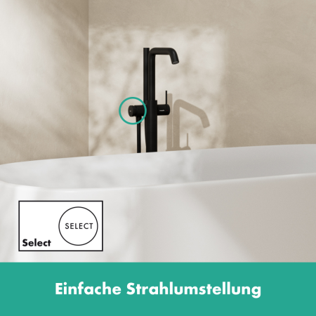 Смеситель для ванны напольный Hansgrohe Tecturis S 73440670 черный матовый