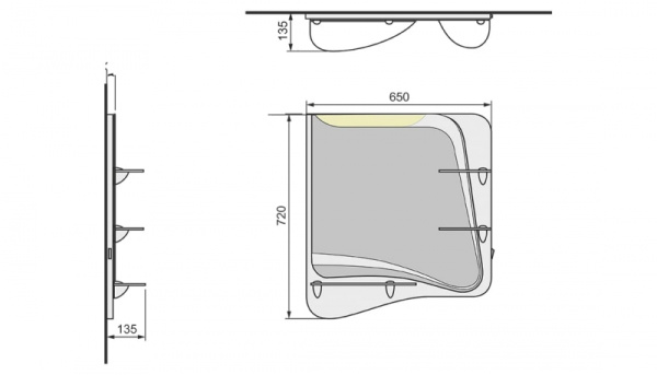 Зеркало Velvex Iva zkIVA.65-22