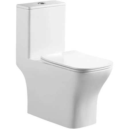 Унитаз-компакт BelBagno Neon BB8617CPR-MN/SC безободковый, с сиденьем микролифт, белый