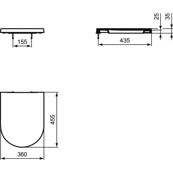 Крышка-сиденье Ideal Standard BLEND CURVE T376001 Крышка-сиденье Ideal Standard BLEND CURVE T376001