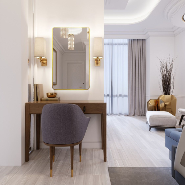 Зеркало с подсветкой Art&Max Siena S AM-SieS-600-1000-DS-F-Gold