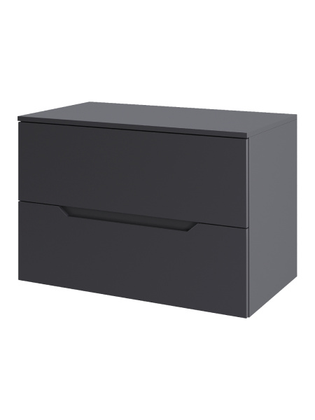 Тумба без раковины подвесная 70 столешница МДФ, Orange Line Li-70TugMDF матовый графит