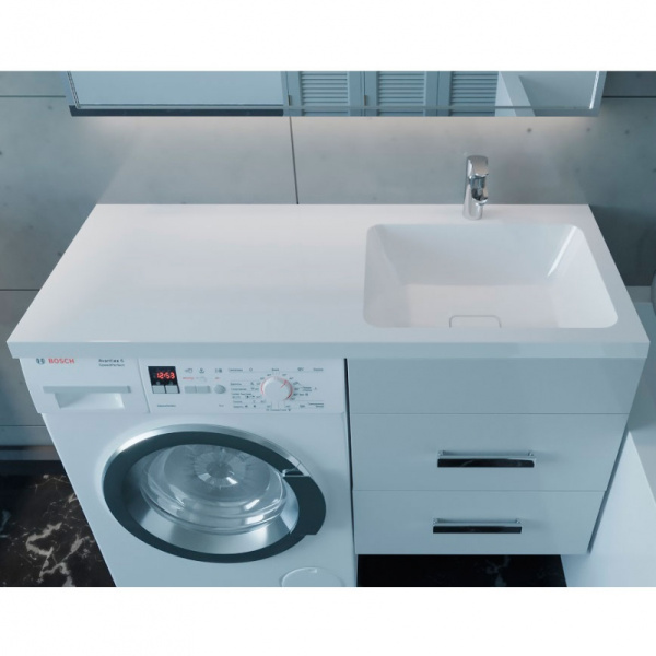 Раковина над стиральной машиной (120х48) Brevita Kamilla 4627173210010 правая