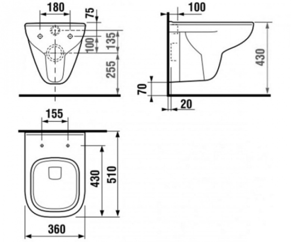 Подвесной унитаз Jika Olymp Deep 8206100000001
