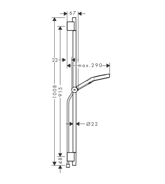 Душевой гарнитур Hansgrohe Rainfinity 130 3jet Designflex EcoSmart 28744990 полированное золото