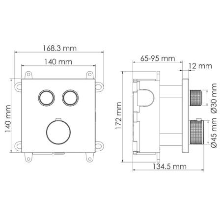 Термостатический смеситель для ванны WasserKRAFT Sauer 7148Thermo