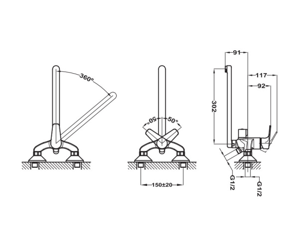 Смеситель для ванны MOFEM ZENIT 841222850
