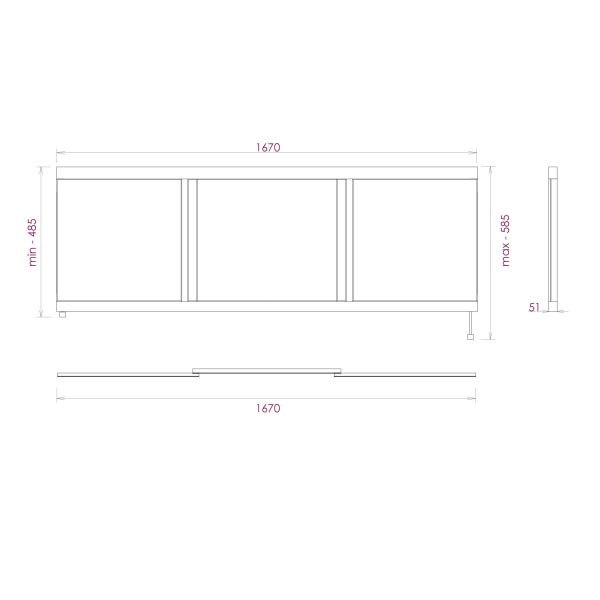 Экран под ванну Onika Одио 170 517018