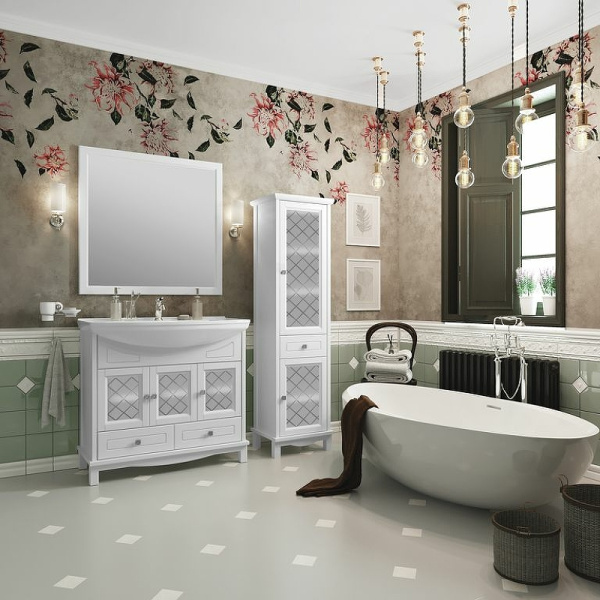 Пенал Opadiris Омега, цвет белый матовый, правый, 00-00007359