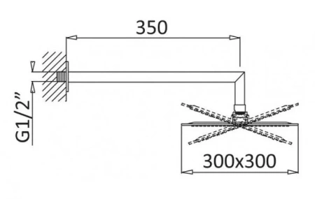 Верхний душ Cezares PORTA PORTA-TDDQ-30-01