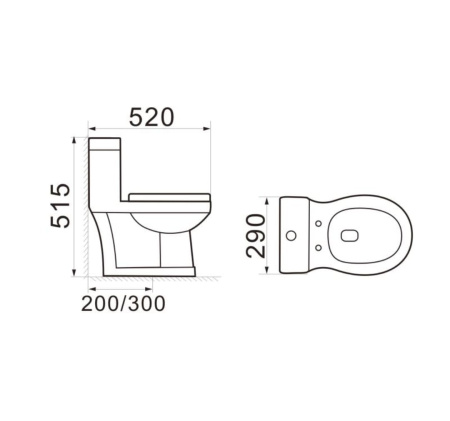 Унитаз напольный безободковый SantiLine SL-5015