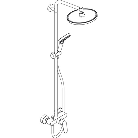 Душевая система с однорычажным смесителем Hansgrohe Crometta S 240 1jet Showerpipe 27269000 хром