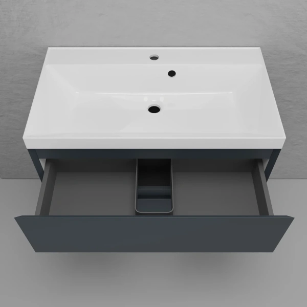 Тумба подвесная без раковины 80 см Style Line Манхэттен ЛС-00002360 графит матовый