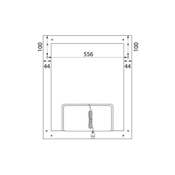 Зеркало с подсветкой, 60 см, IDDIS Slide (SLI6000i98)