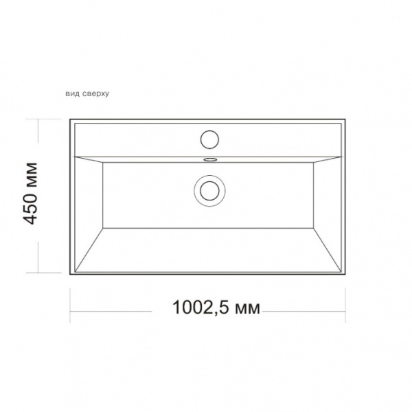 Раковина полувстраиваемая (103х45) СаНта Classic100м