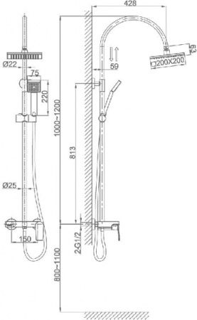 Душевая система D&K Rhein Lessing (DA1323701C05)