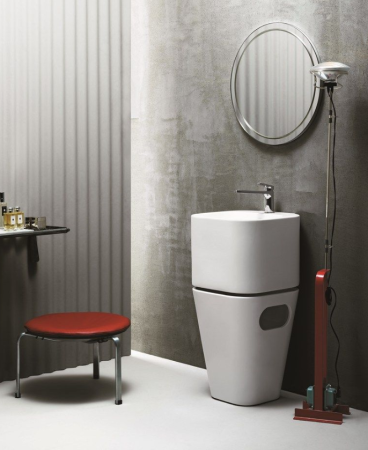 Раковина подвесная с бельевой корзиной(44х43) Azzurra Tandem TALP04443T0M/(ULI200/1 bi)*1