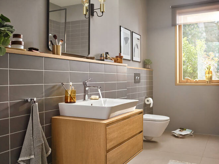 Смеситель для раковины Hansgrohe Rebris E 72589000, хром глянцевый 