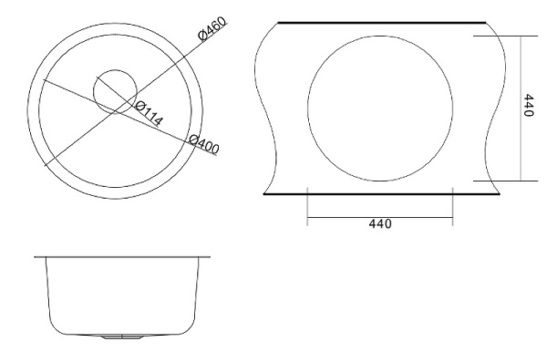 Кухонная мойка Paulmark Werra PM404646-BG брашированная нерж. сталь