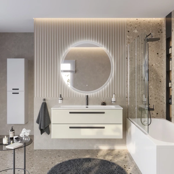 Тумба под раковину Cezares ECO-CER-N-1200-2C-SO-AS-P альпака матовый без ручек