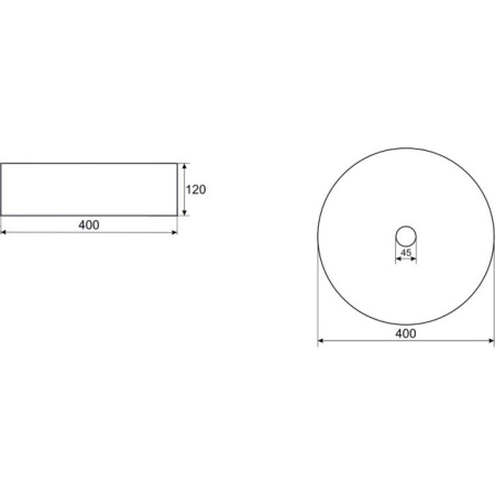 Раковина накладная (40х40) Gid N9424
