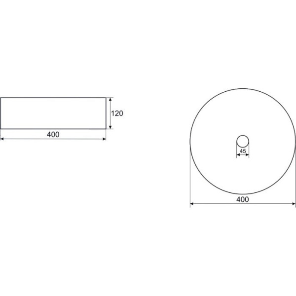 Раковина накладная (40х40) Gid N9424
