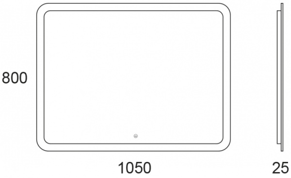 Зеркальная панель OWL 1975 Skansen, 105 см с Led-подсветкой OW050600