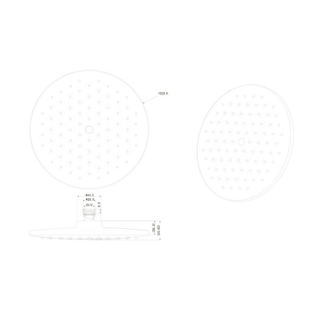 Верхний душ Bravat Built-in P70253BW-ENG