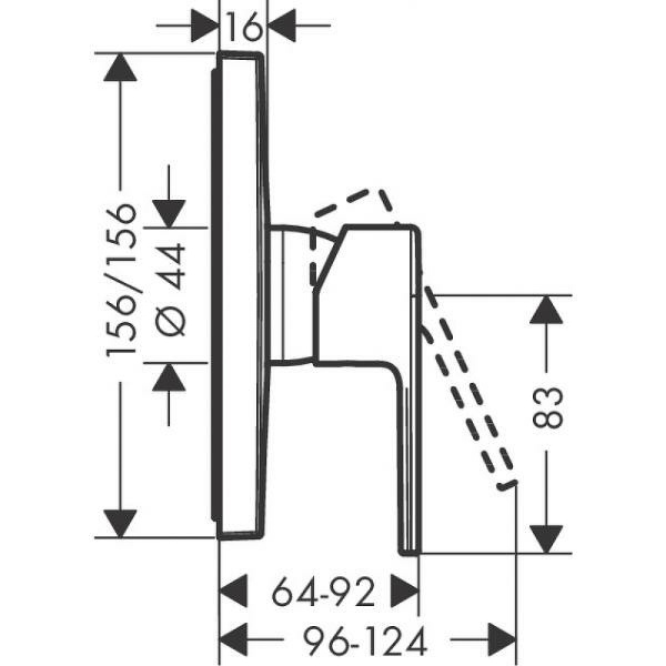 Смеситель для душа Vernis Shape Hansgrohe 71668670