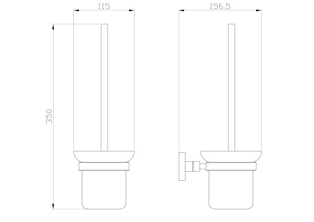 Туалетный ершик в комплекте WONZON & WOGHAND POLO, хром WW-8919