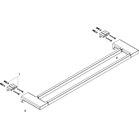 Двойной держатель полотенец Hansgrohe AddStoris 41743000 хром