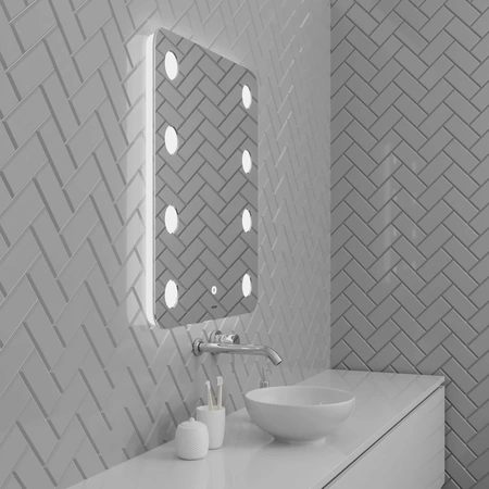 Зеркало (70х80) Grossman Neon 147080 LED с сенсорным выключателем и гравировкой