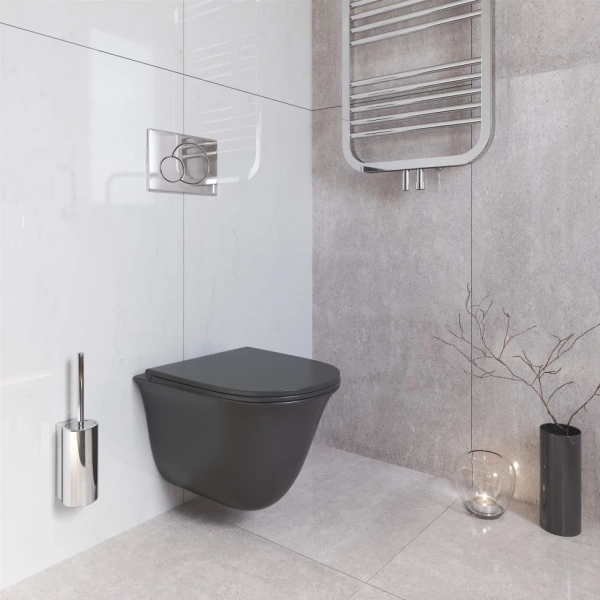 Унитаз подвесной безободковый Grossman  GR-4412BMS с сиденьем микролифт