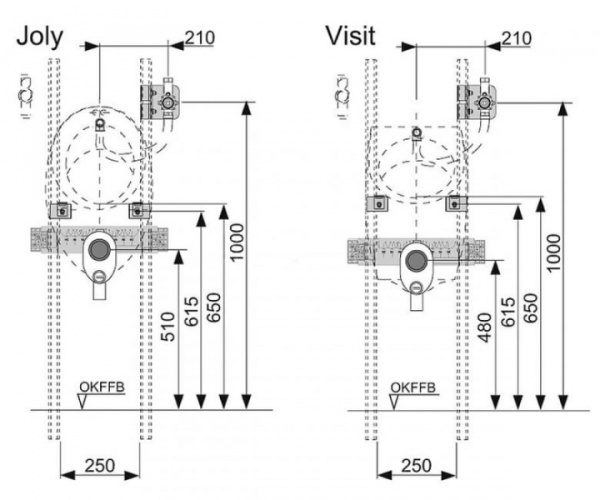 Монтажный комплект для писсуаров TECE 9020039