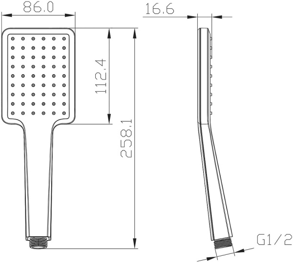 Лейка душевая Lemark 1-функциональная (LM8124BL) Лейка душевая Lemark 1-функциональная (LM8124BL)