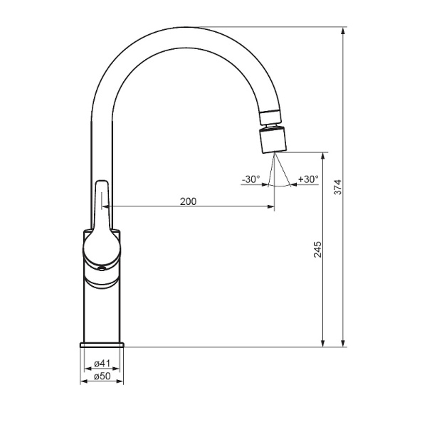 Смеситель для кухни Damixa Eclipse 310722000