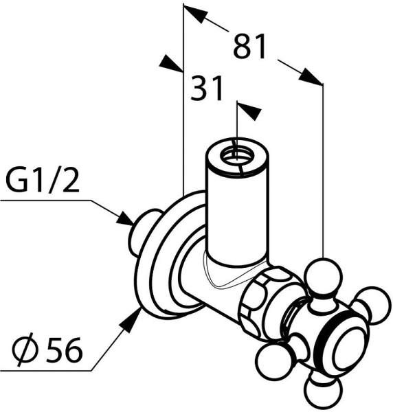 Встраиваемый вентиль Kludi Adlon/1926 518434520