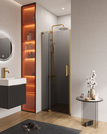 Душевая дверь 80 см CEZARES SLIDER-B-1-80/90-GRIGIO-BORO