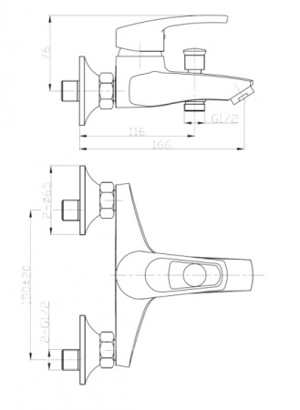 Смеситель для ванны WeltWasser Isar 503 (10000002012)