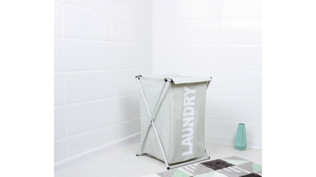 Корзина для белья FIXSEN LOFT STYLE складная серая FX-1023