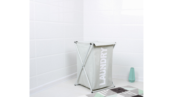 Корзина для белья FIXSEN LOFT STYLE складная серая FX-1023