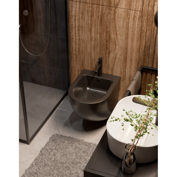 Биде подвесное AQUAme AQM2102MB черное матовое