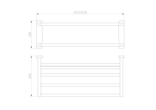 Полотенцедержатель с полкой WONZON & WOGHAND GRAFFITY, темный графит WW-9381