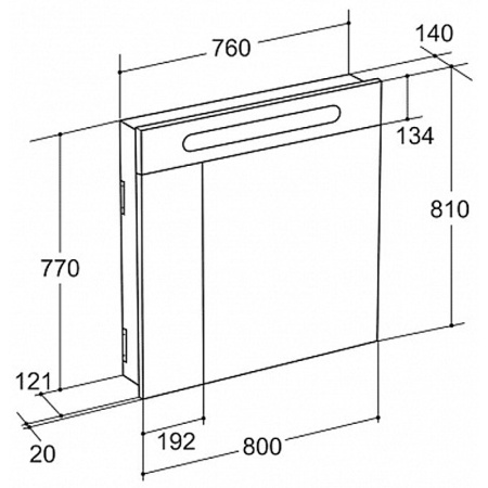Зеркальный шкаф Roca Victoria Nord 80 белый глянец ZRU9000033