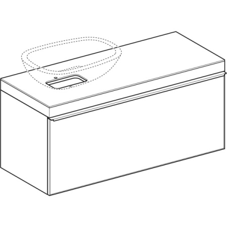 Шкафчик для накладной раковины Geberit Citterio 500.561.JI.1