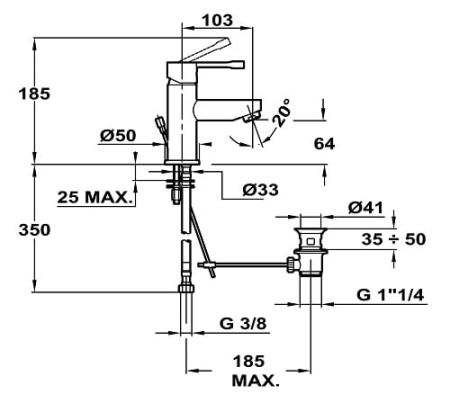 Cмеситель для раковины Teka Alaior 553460200