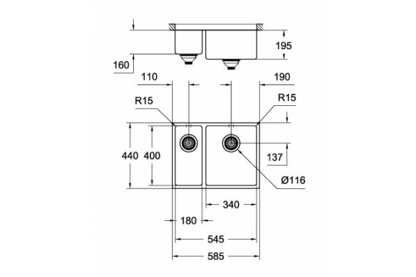 Мойка из нержавеющей стали GROHE K700U 31576SD1