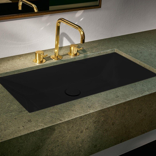 Раковина встраиваемая снизу (74х38,6) Bette Loft A231-035 черный матовый