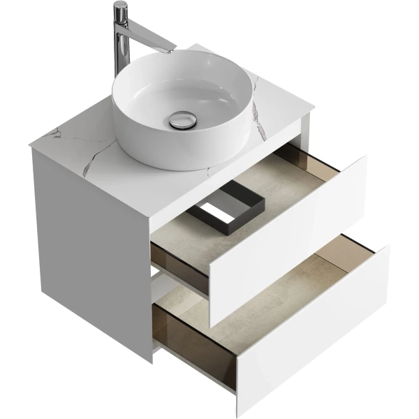 Тумба без раковины 64 см Aqwella Geometria GE01652WM белый матовый