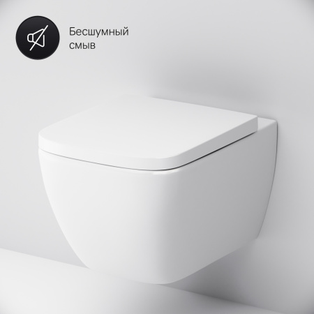 Подвесной унитаз безободковый с сиденьем микролифт Am.Pm Gem C901701SC